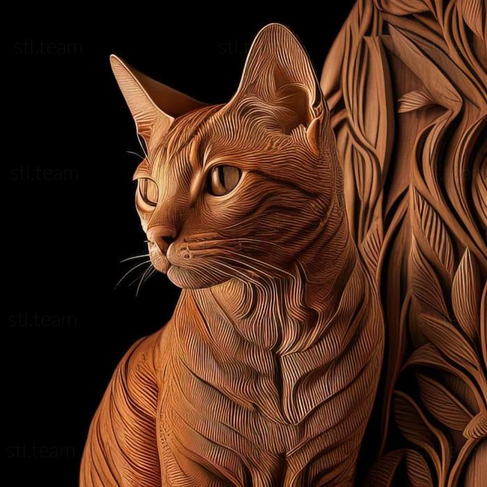 3D model Ocicat cat (STL)